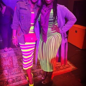 Yellow striped dress